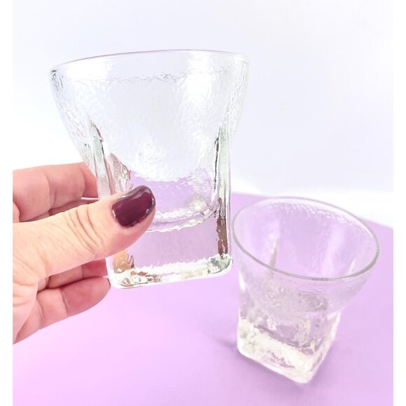 Vintage tumblers, pair of St. Regis ice cube pattern Libbey cocktail glasses - Picture 2 of 10